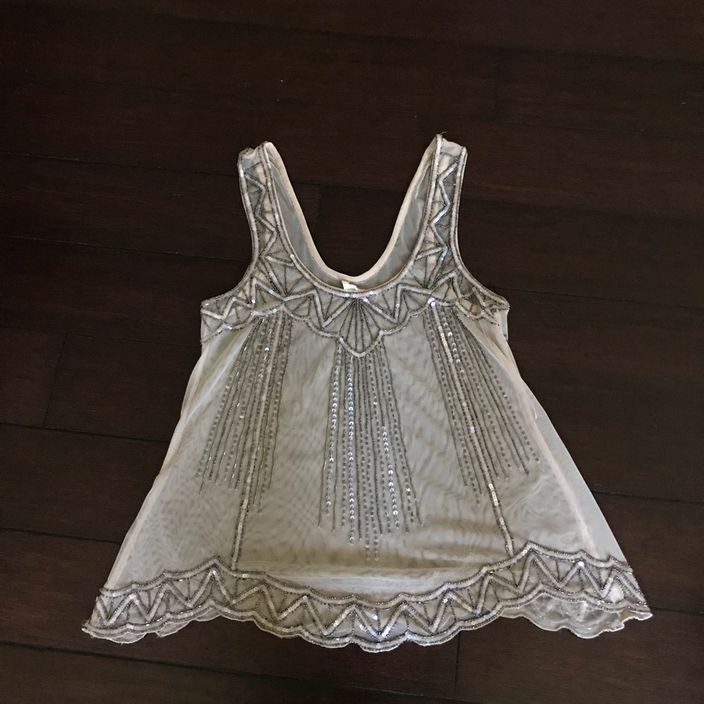 Willow & Clay Sheer sequined top- Gatsby style